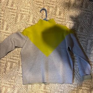 Colorblock Sweater - Gray and Yellow